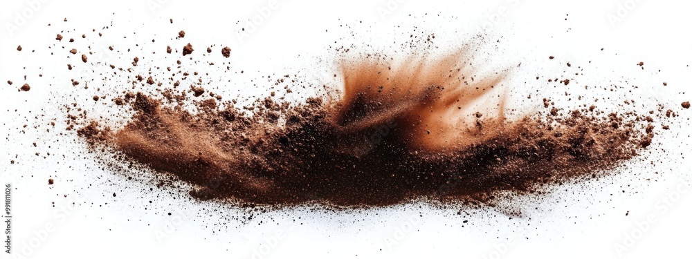 A sandstorm sand dust cloud which flies slowly in a transparent background A sandstorm sand dust cloud which flies slowly in a transparent background