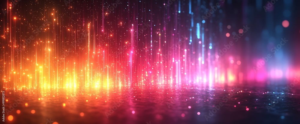 Abstract colorful background with glowing streaks of light. Abstract colorful background with glowing streaks of light.