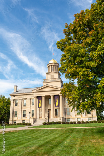 The old Capitol Building and museum in Iowa City, Iowa, USA. photo