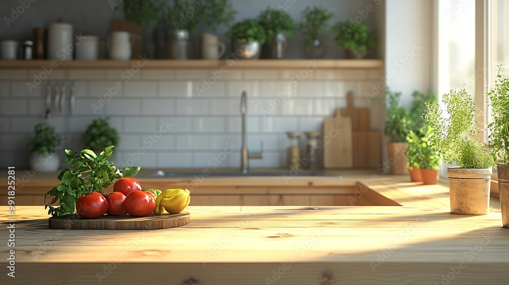 a kitchen with a wooden counter top a kitchen with a wooden counter top