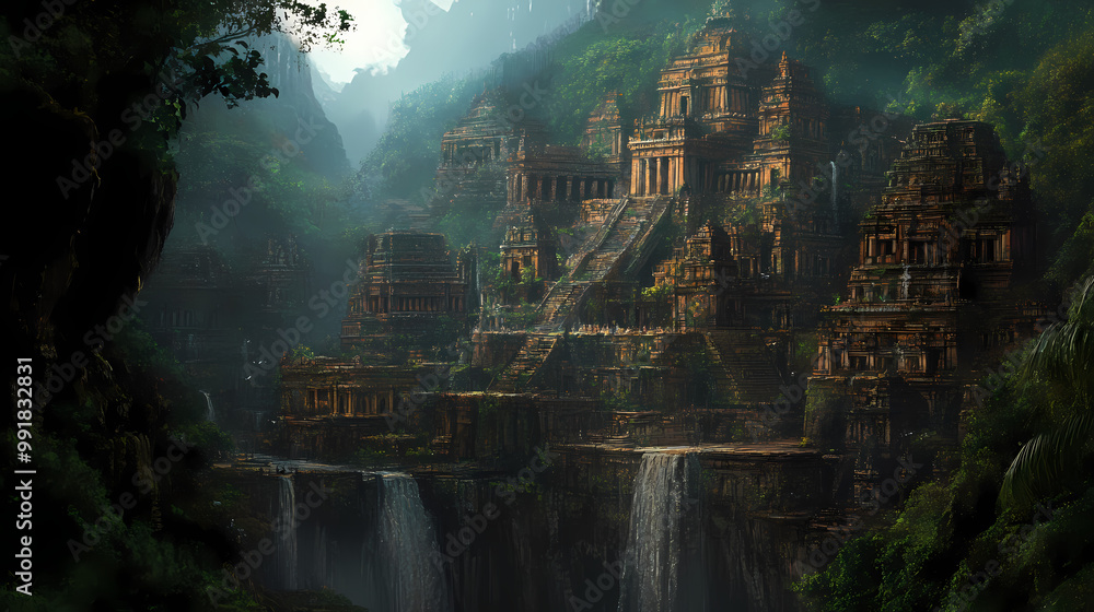 Fototapeta premium The lost city. Lost City. Illustration