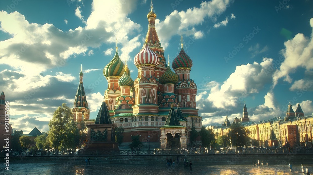 Fototapeta premium Saint basil's cathedral red square in moscow picture