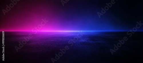 The abstract grainy blue purple color gradient wave black background glows in the dark with a glowing light