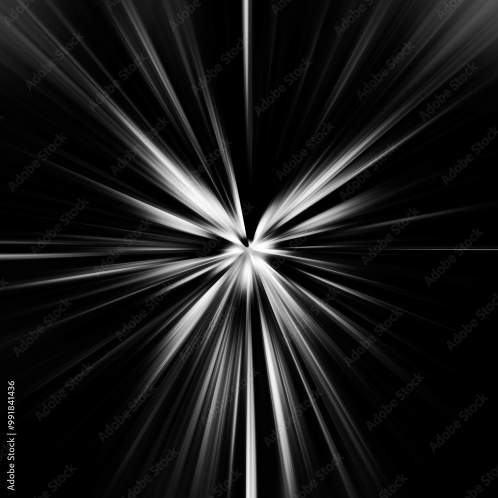 Obraz premium Black and white zoom motion effect. Abstract background.