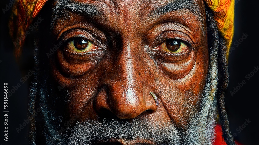 Close Up Portrait of a Man with Intense Eyes Close Up Portrait of a Man with Intense Eyes