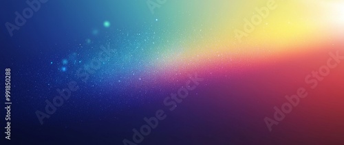 Noisy grainy poster background, dark blue orange red color wave black backdrop abstract header banner design