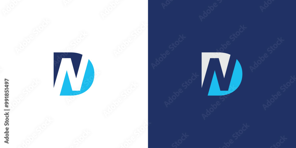Modern and unique DN logo design Modern and unique DN logo design
