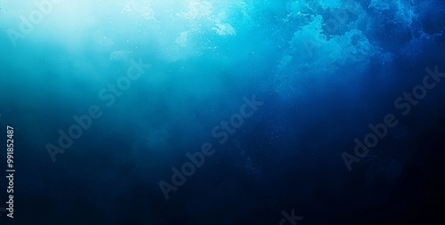 Blue black white gradient background, grainy texture effect, abstract design, copy space for web banners