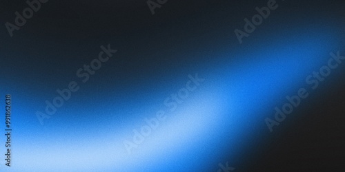 A deep, grainy background highlights a brilliant blue and white abstract noise design on a black header poster, providing ample space for written content photo