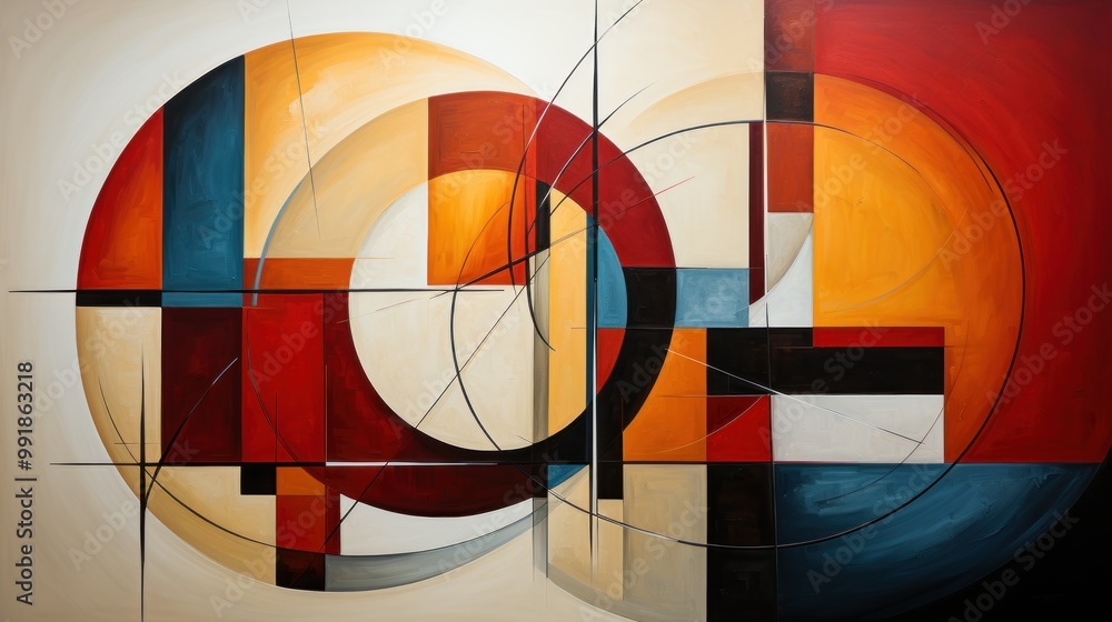 Obraz premium Abstract Geometric Composition