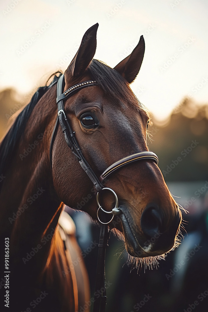Obraz premium photo of a horse at the races