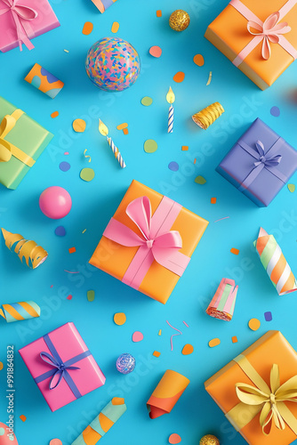 seamless gift wonderful and colorful paper happy birthday photo