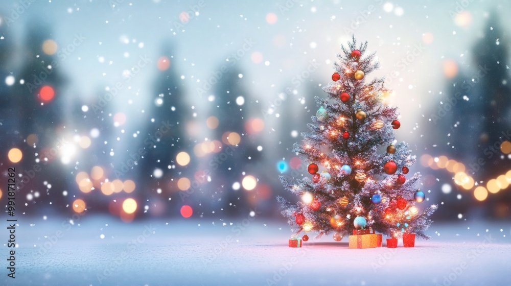 Naklejka premium Christmas holiday background. Merry Christmas and happy New Year