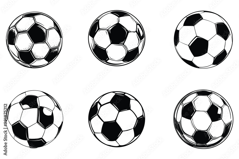 Soccer ball silhouette vector Soccer ball silhouette vector