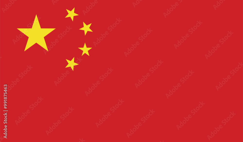 China national flag design illustration. China national flag design illustration.