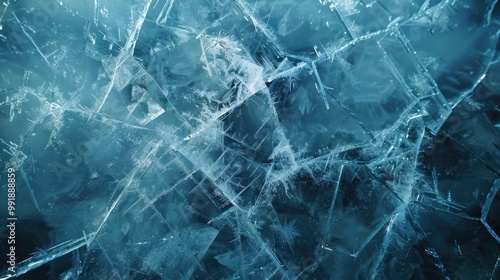 Shattered ice with detailed textures