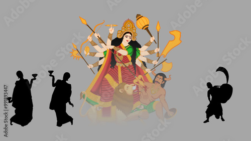 Goddess Durga puja festival in Hinduism