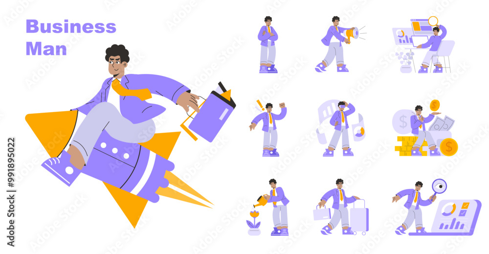 Businessman. Flat Vector Illustration Businessman. Flat Vector Illustration