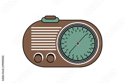 Radio tape player vector illustration