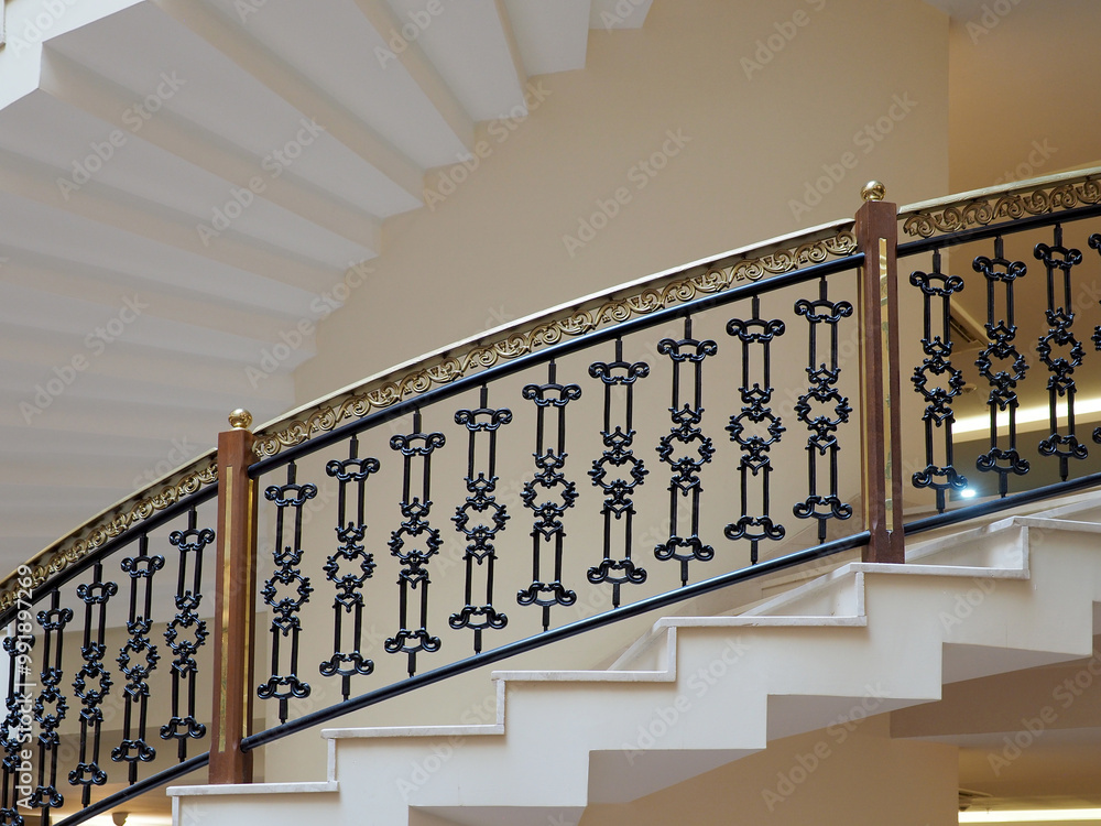 Obraz premium Fragment of a beautiful staircase