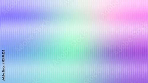 Colorful gradient background template. Ribbed glass effect texture.Vector abstract wave glass background. The texture of wavy glass, a gradient background. The blurry, bright backdrop for a banner. 