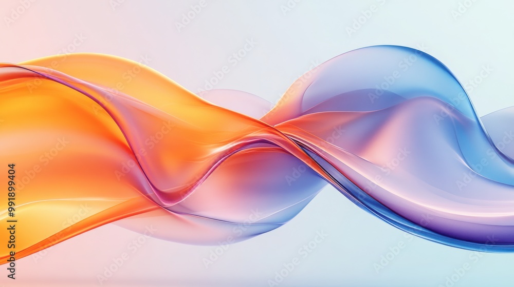 A series of smooth, flowing lines in bright, contrasting colors on a plain background. A series of smooth, flowing lines in bright, contrasting colors on a plain background.
