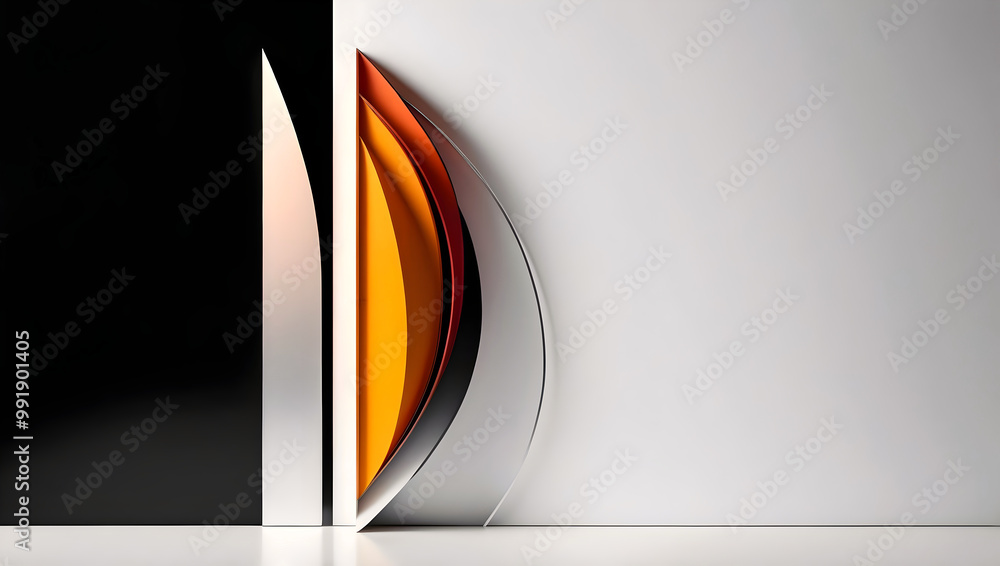 Modern abstract aesthetic background design, autumn colours, art wallpaper, template
