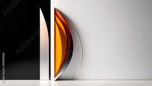 Obraz na płótnie Modern abstract aesthetic background design, autumn colours, art wallpaper, template w salonie