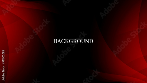 Black abstract background with red overlay texture and gradient shades, folds shape	
