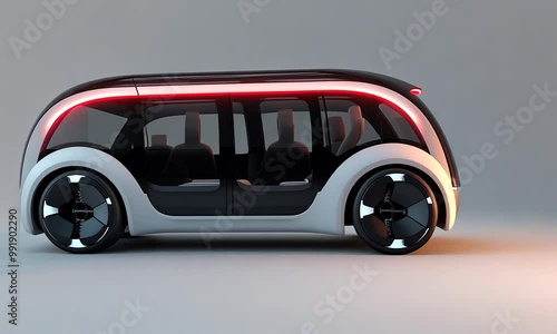 Futuristic Electric Bus Concept photo