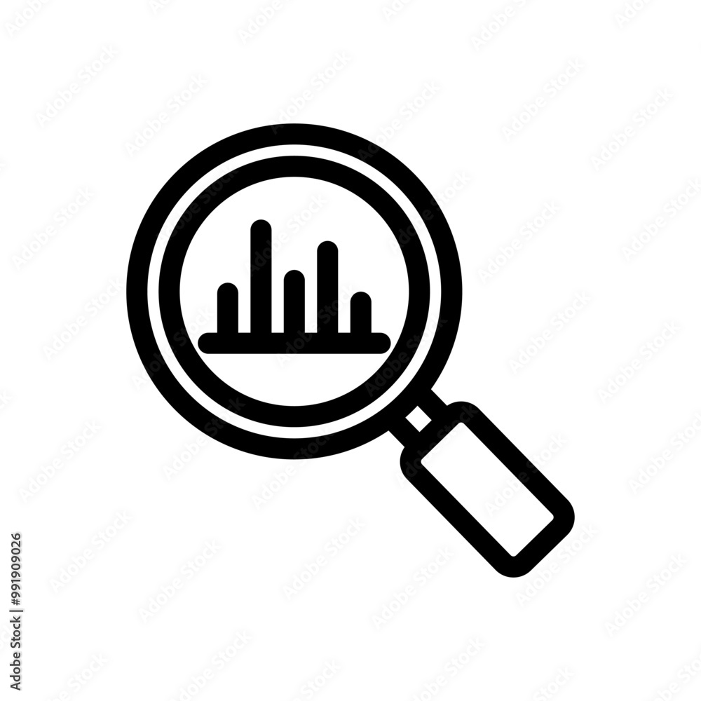 research improvement icon line vector design research improvement icon line vector design