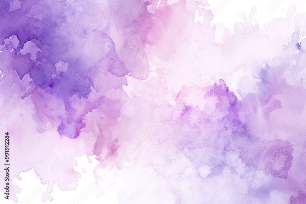 Fototapeta premium Abstract Watercolor Background: Delicate Purple and Pink Hues