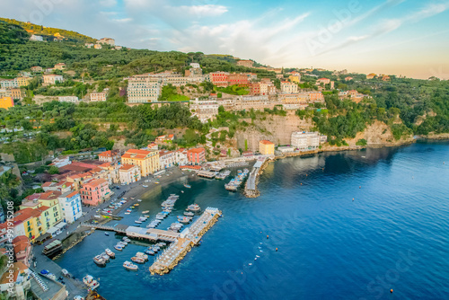 Sorrento city in amalfi coast line, Italy. Sunrise