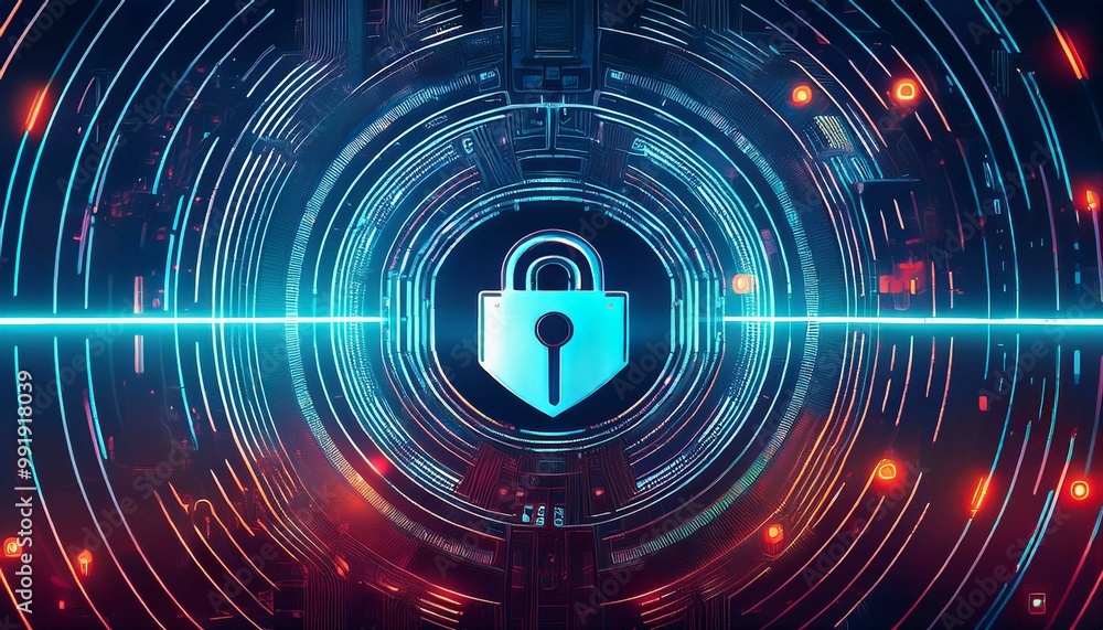 Obraz premium binary code tunnel