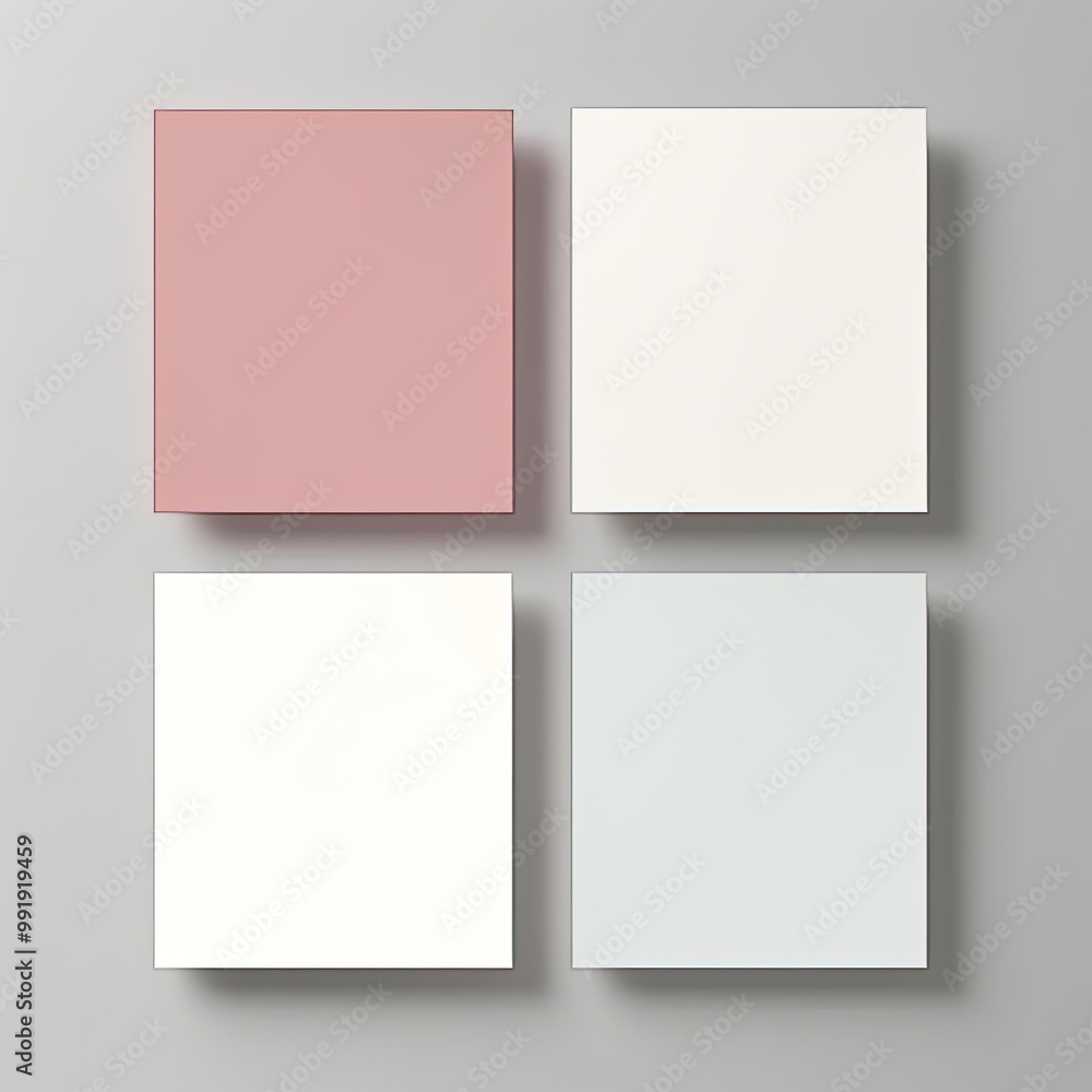 Minimalist Branding Mockup: 4 Square Layout for Presentation Minimalist Branding Mockup: 4 Square Layout for Presentation