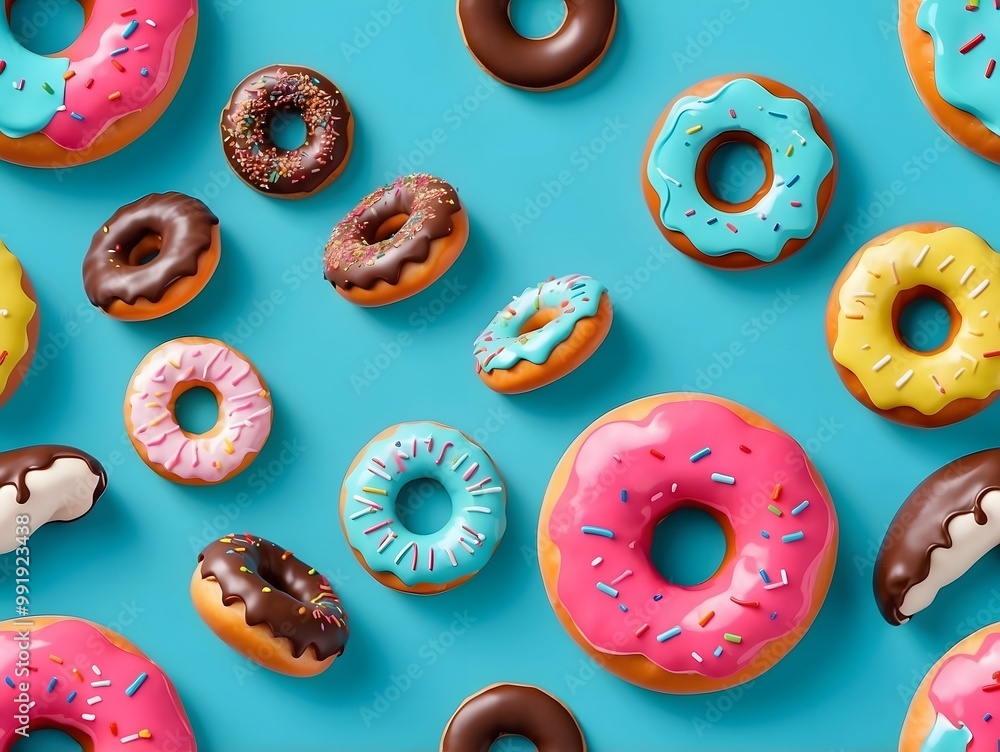 seamless pattern sweet donut with sprinkels background seamless pattern sweet donut with sprinkels background