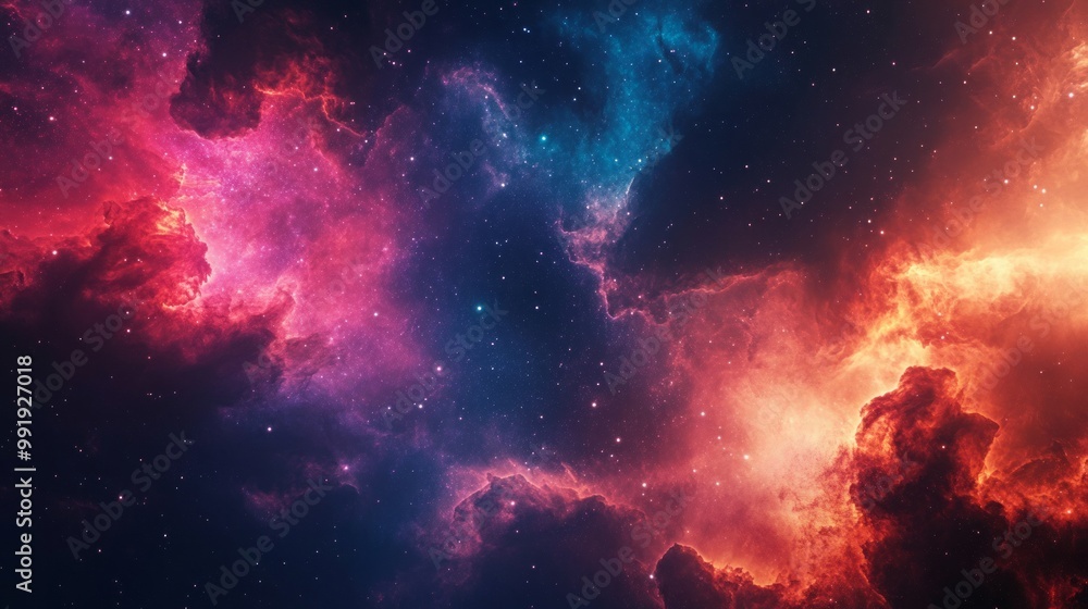 Fototapeta premium space. beautiful colorful views of the cosmic nebula created by generative artificial intelligence