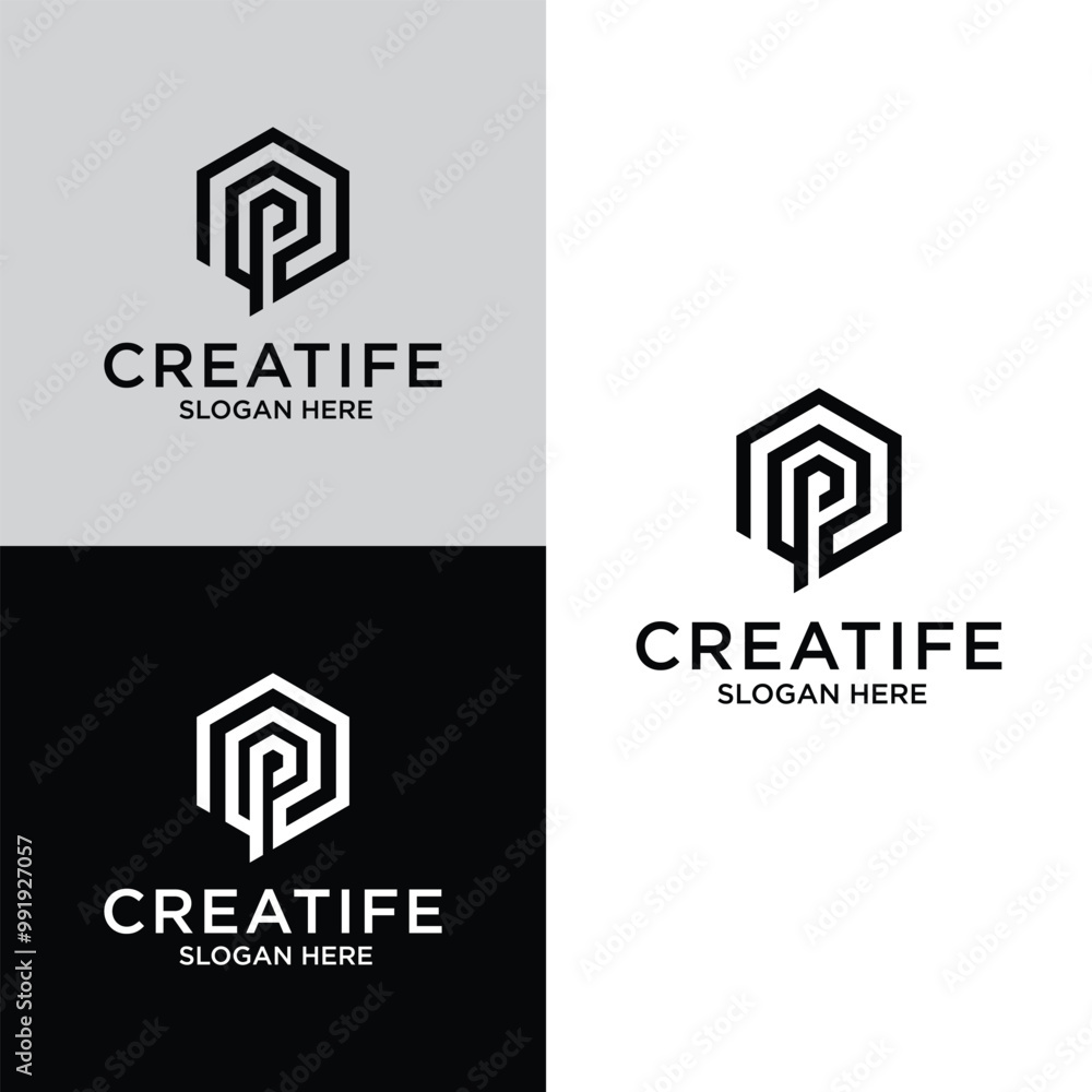 Fototapeta premium P logo design Vector iimage 