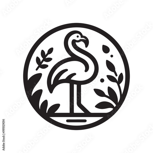 Flamingo Silhouette Vectors – Premium Illustration for Graphic Design Projects photo