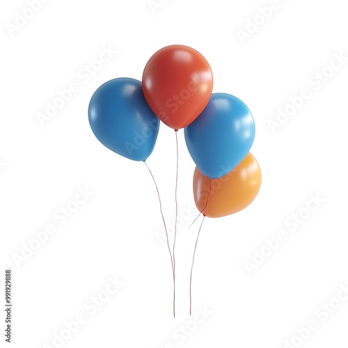 Colorful Balloons Against a Black Background