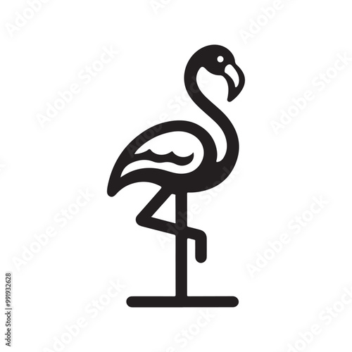 Flamingo Silhouette Vectors – Premium Illustration for Graphic Design Projects photo