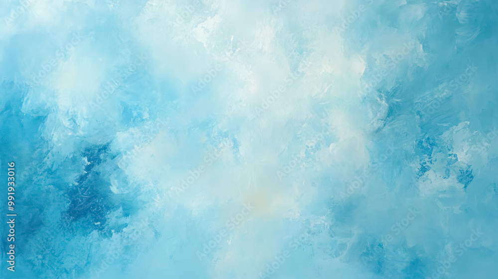 Fototapeta premium serene light blue abstract art painting background
