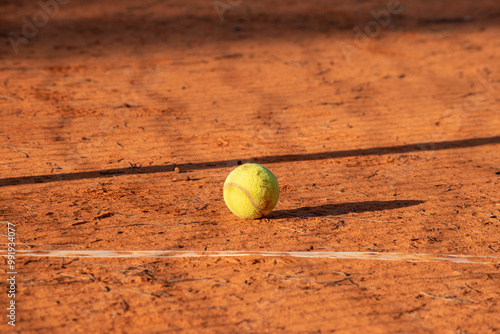 tennis ball on the court