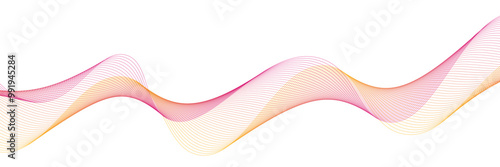 液体　曲線　波　ピンク　黄色　グラデーション　ウェーブ