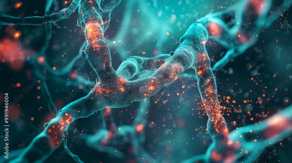 Obraz premium single cell, revealing the complexity and order within its DNA structure