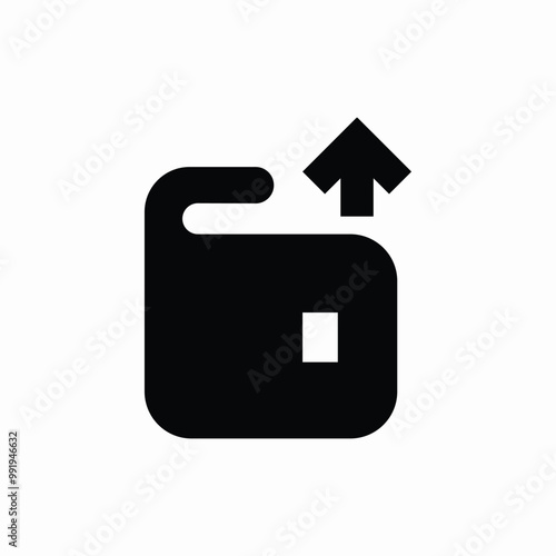 wallet up arrow expences icon sign vector