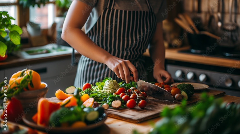 person preparing a healthy meal, full of fresh vegetables and lean protein person preparing a healthy meal, full of fresh vegetables and lean protein