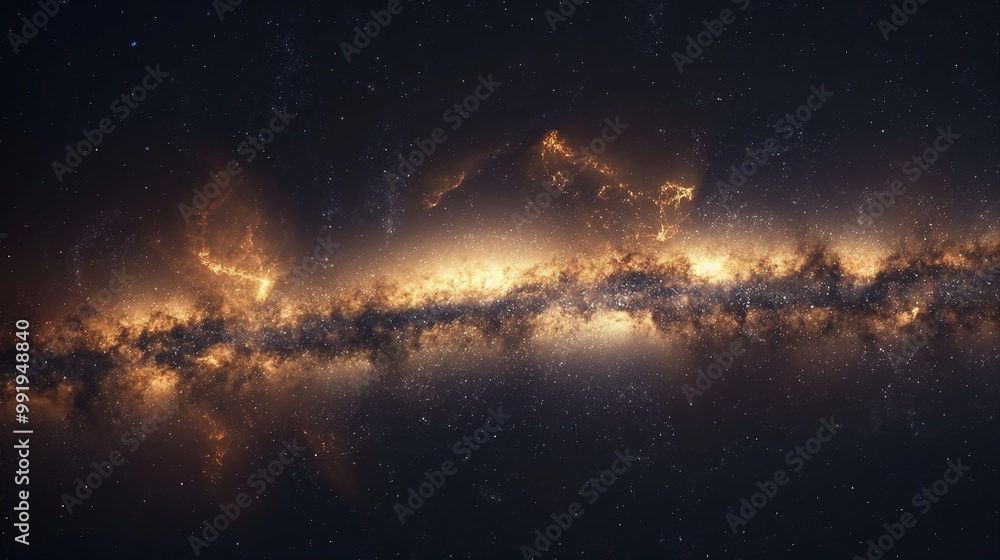 Fototapeta premium stunning visualization of the Milky Way, emphasizing the underlying mathematical principles