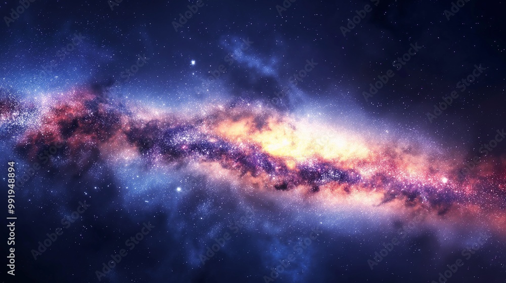 stunning visualization of the Milky Way, emphasizing the underlying mathematical principles stunning visualization of the Milky Way, emphasizing the underlying mathematical principles