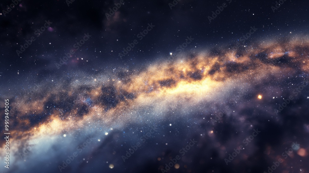 Fototapeta premium stunning visualization of the Milky Way, emphasizing the underlying mathematical principles